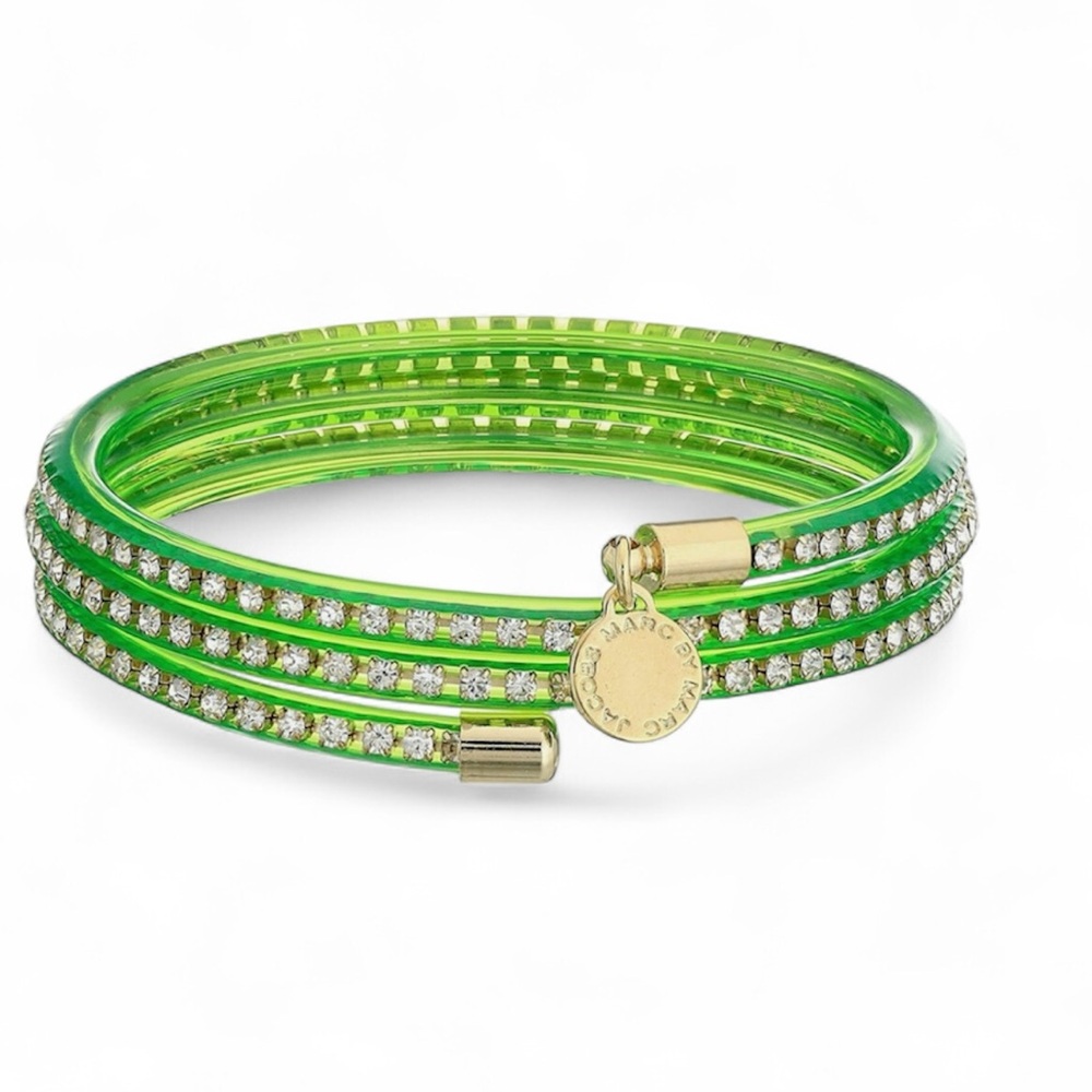 Marc by Marc Jacobs Green slinky toucan green zircon bracelet NWT